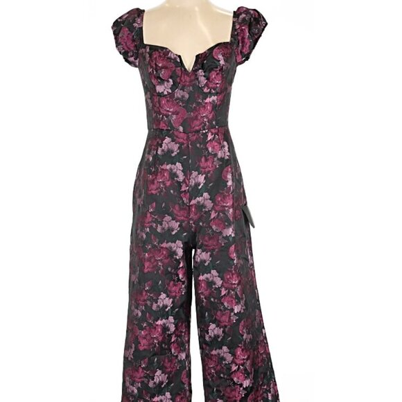 Lulus Pants - NWT Lulus jewel tone floral jumpsuit, size Medium